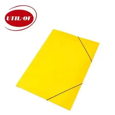 Carpeta 3 solapas Util-Of Prespkraft Oficio Amarillo Con elástico