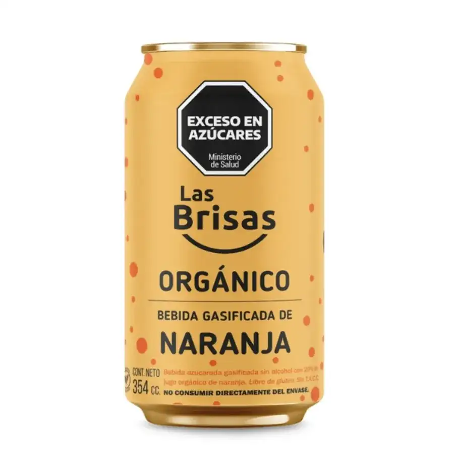 Gaseosa Las Brisas Orgánica Naranja 354 Cc