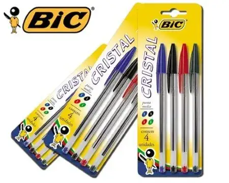 Bolígrafo Bic Cristal Media 1mm Negro x unidad