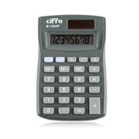 Calculadora Cifra B-123AP De bolsillo 8 digitos pila/solar