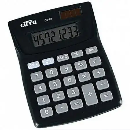 Calculadora Cifra DT-67 8 digitos a pila o solar Dual