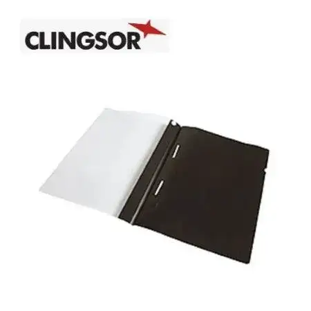 Carpeta base opaca Clingsor 24C Cubierta transparente Oficio Negro PVC 170 micr