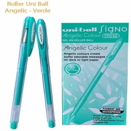 Lapicera Roller Uni Ball UM-120 signo Angelic Colour Gel 0,7mm Verde pastel