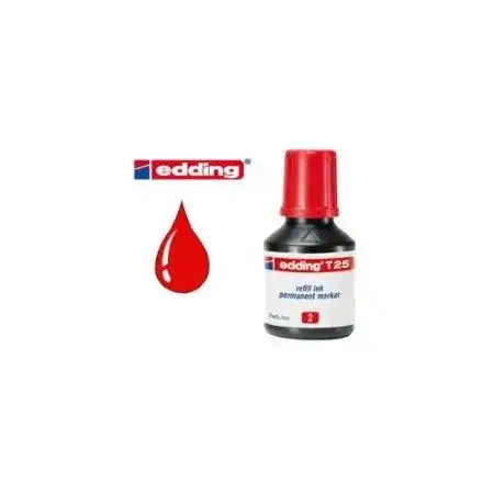 Tinta marcador permanente Rojo  Edding T25N 20ml