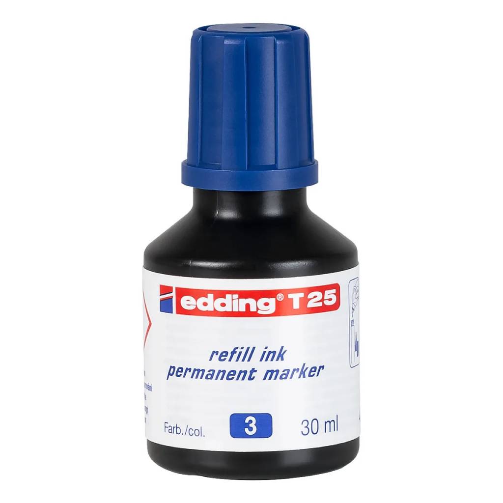 Tinta marcador permanente Azul  Edding T25N 30ml -2