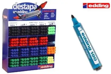 Marcador Edding 180 Papel y cartón Punta redonda 1,5-3,0mm Verde