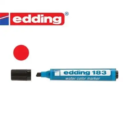Marcador Edding 183 Papel y cartón Punta biselada 2-5mm Rojo
