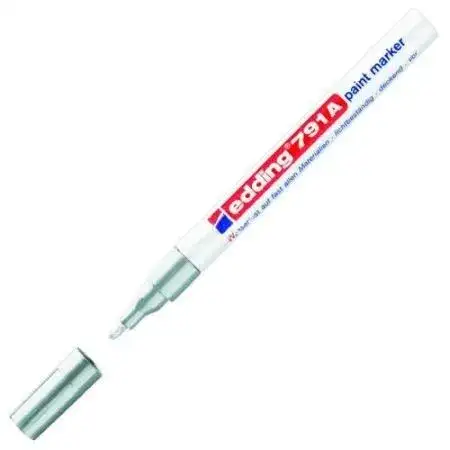 Marcador Edding 791A Permanente base esmalte 1-2mm Plata