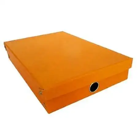 Caja archivo Oficio x 7cm Les Cahiers  Naranja Remach