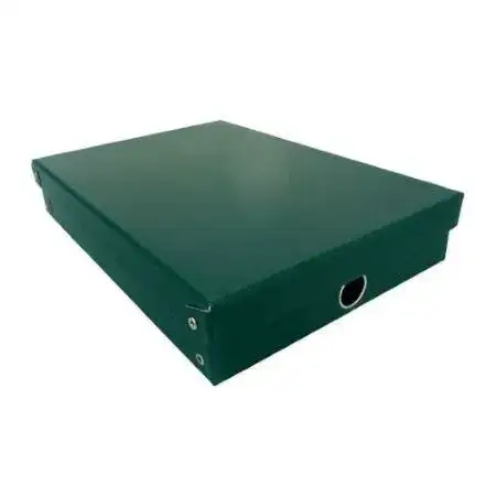 Caja archivo Oficio x 7cm Les Cahiers  Verde petróleo Remach