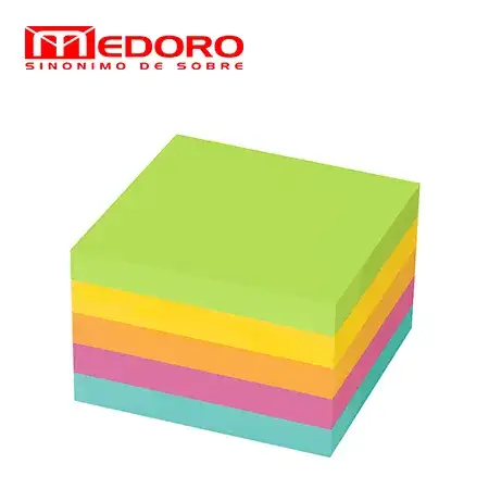 Taco Medoro Hojas 90x90mm Colores 400 hojas 55grs