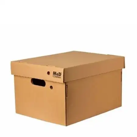 Caja archivo MyD Reforzada Con tapa 42x32x25cm Kraft Cartón Americana