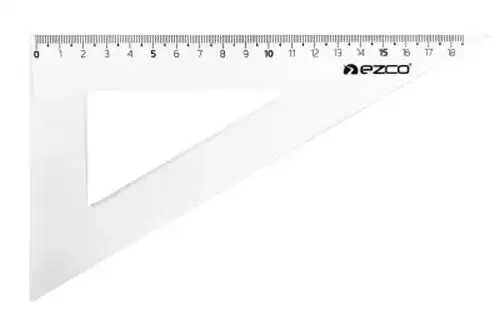 Escuadra Ezco 60° 23cm Cristal x unidad Acílico